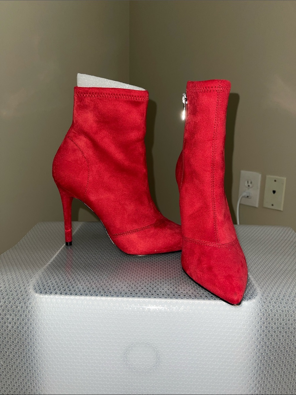 Jessica Simpson Red Pointed Toe Stiletto Booties
